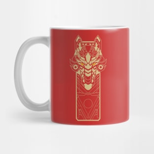 wolf head line art Mug